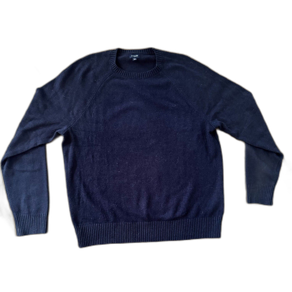 Men's J.Crew XXL Navy Blue Crewneck Sweater Nautical Work Wear - Picture 2 of 7